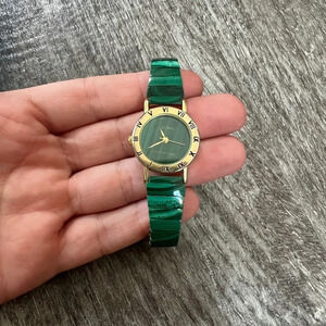Beautiful Vintage BELLISSIMA Quartz Green Bracelet Watch